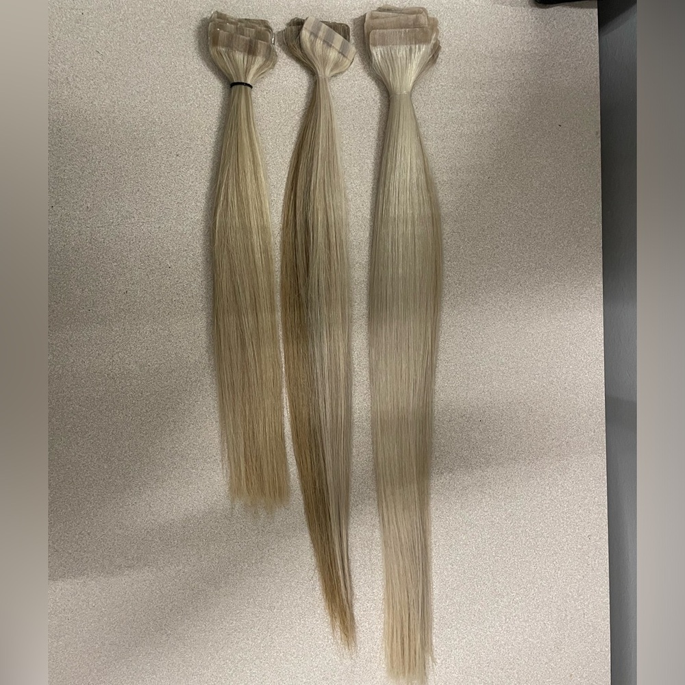 Mix of bellami hotheads and donnabella tape in hair extensions